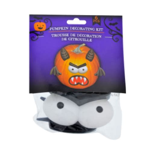 Pumpkin Decorating Craft Kit Plastic Push In No Carving Monster