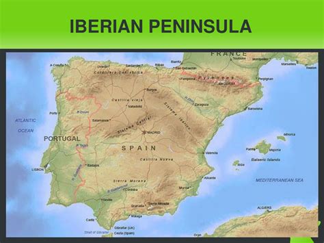 Map Of Iberian Peninsula Spain