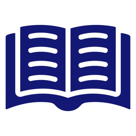 Open Book Icon Blue Transparent PNG SVG Vector File