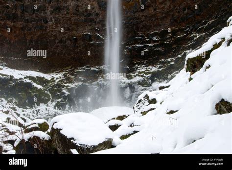 Watson Falls In Winter Rogue Umpqua National Scenic Byway Umpqua