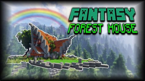 Simple Minecraft Build Fantasy Forest House Building Tutorial Youtube