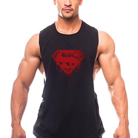 Aliexpress Com Buy Superman Summer Bodybuilding Tank Top Men S Shirt