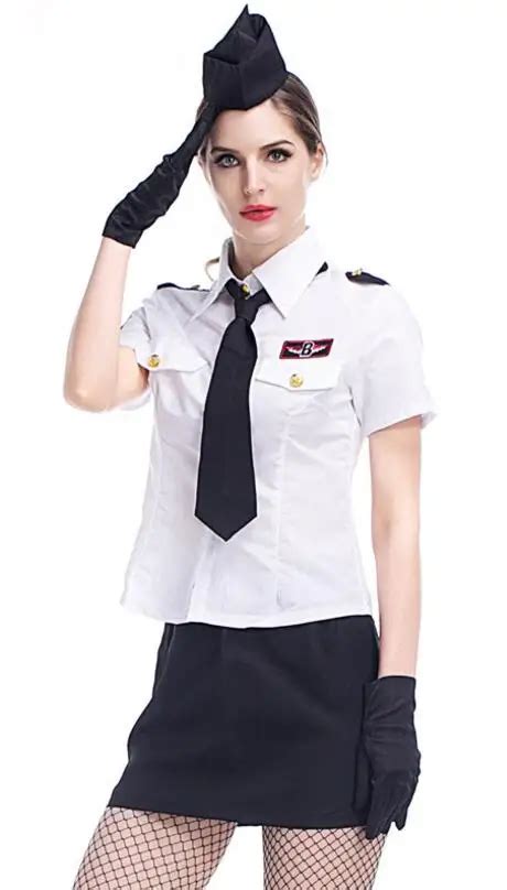 adult women halloween masquerade white navy uniform cosplay suit navy sailor role playing sexy