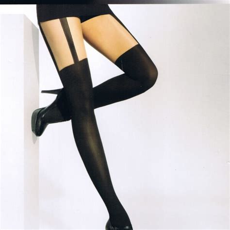 mock suspender stockings tights suspender 40 denier sensual and elegant