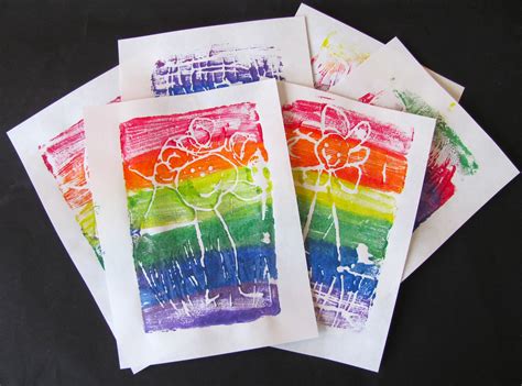 The Chocolate Muffin Tree Styrofoam Rainbow Prints