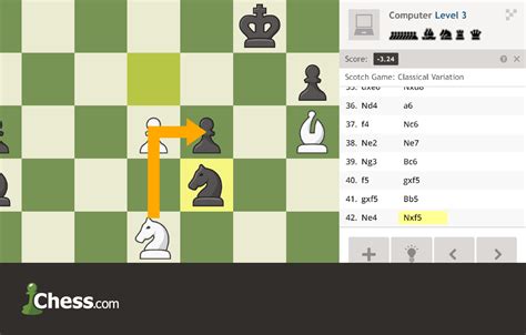 Play Chess Online Against A Computer Opponent Set The Level From Easy