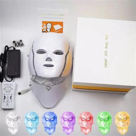 Led Face Mask 7 Color Led Light Photon Blue Red Light Therapy Facial
