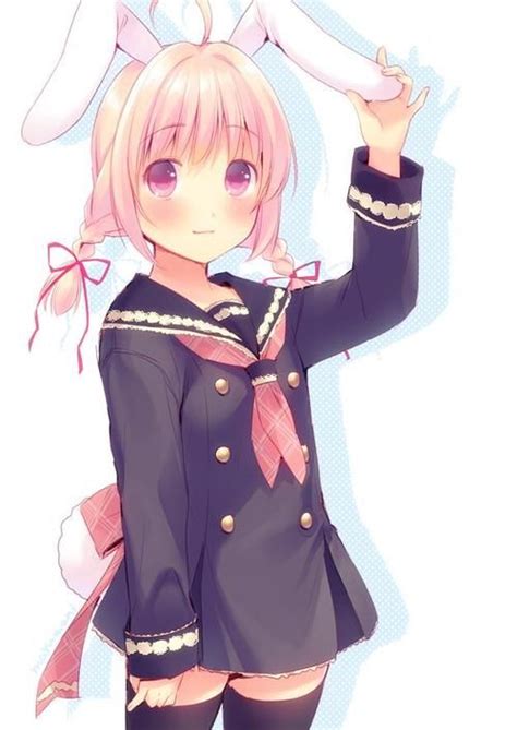 Anime Art Rabbit Girl Bunny Girl Rabbit Ears Rabbit Tail Seifuku Sailor Style