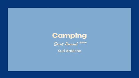 Camping Saint Amand Youtube