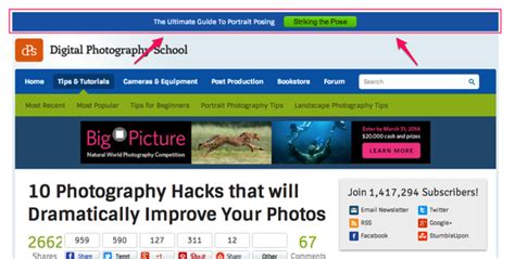 Need to have the top bar as sticky so that it stays above the sticky logo / menu when scrolling, using helix3 template thank you. Announcing the New Sticky Top Bar Plugin: A ProBlogger ...