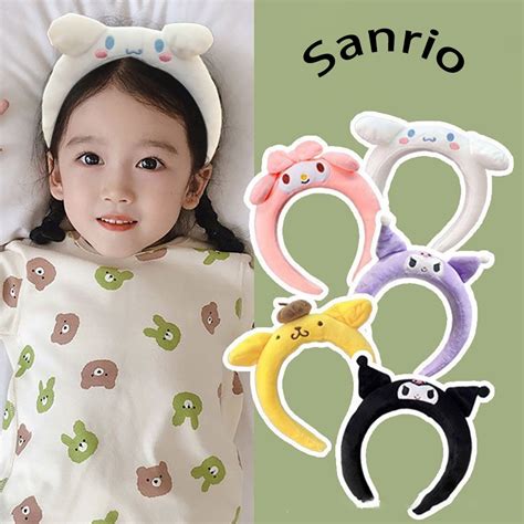 Kawaii Headband Sanrio My Melody Kuromi Cinnamoroll Pom Pom Purin Hair