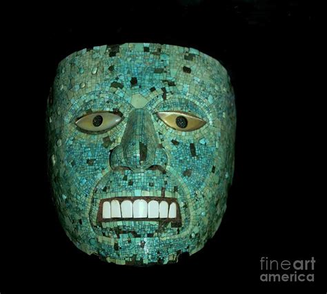 Quetzacoatl A Mixtec Aztec Deity Depicted In A Turquoise Mosaic Mask