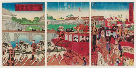 Toyohara Chikanobu Illustration Of Phoenix Carriage At Big Festival Of