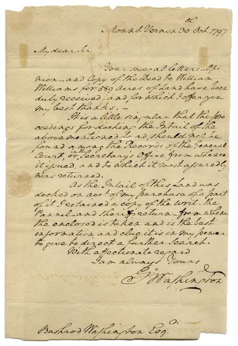 Lot Detail George Washington Autograph Letter Signed With Bold