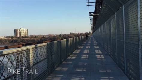 Crossing The Harahan Bridge Bike Trail Youtube