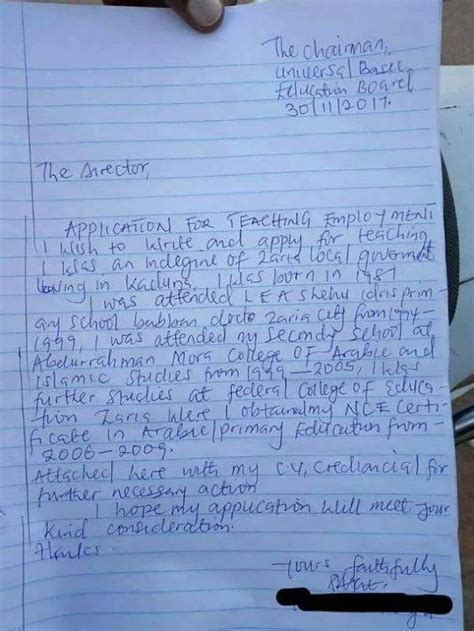 An application letter is a standalone document you submit to a potential employer to express your a job application letter can impress a potential employer and set you apart from other applicants. See Photo Of Application Letter Written By One Of The ...