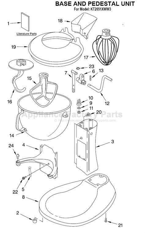 You don't want any less than the best when it comes to replacement parts. Kitchenaid KT2651XWW3 Parts | Mixers