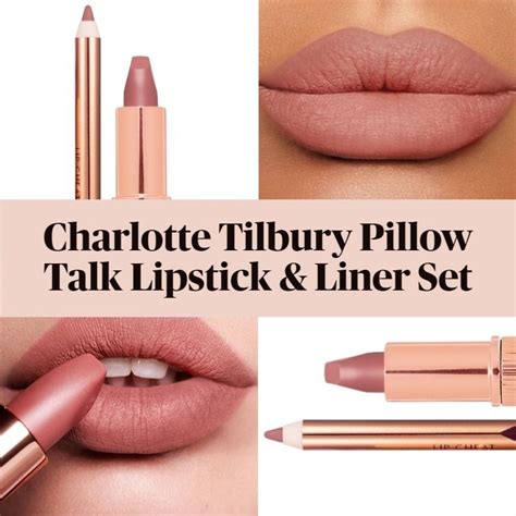 New Charlotte Tilbury Mini Pillow Talk Lipstick And Liner Set