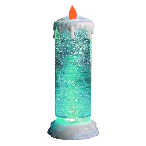 Led Candle Light Swirling Glitter Christmas Water Colour Changing