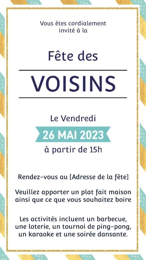 Invitation à la Fête des Voisins 2023 : meilleurs modèles gratuits et