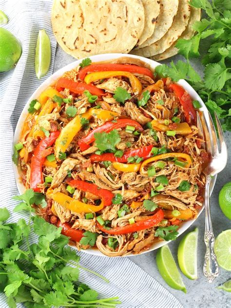 These Crock Pot Chicken Fajitas Are So Tender And Flavorful So Much Zesty Flav Crockpot