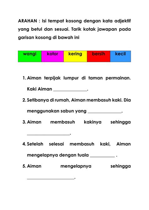 Teknik dasar serangan dalam permainan bulu tangkis. Latihan Karangan Pendek Bahasa Melayu Tahun 1 (Siri 3 ...