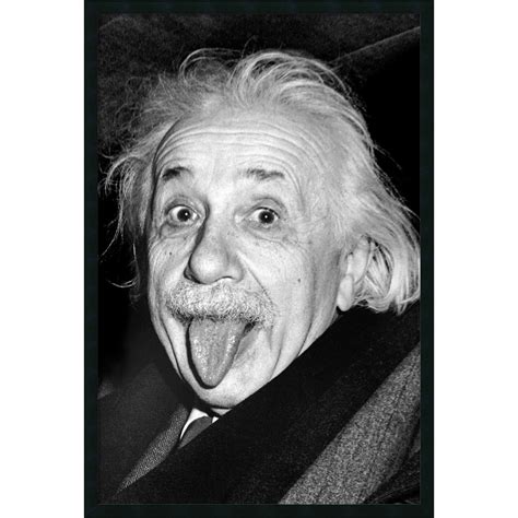 Framed Art Print Albert Einstein Funny Face 26 X 38 Inch Overstock