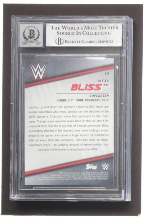 Alexa Bliss Signed 2016 Topps Wwe Divas Revolution 13 Rc Beckett