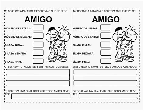 Atividade Dia Do Amigo 4 Ano
