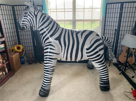 Inflatable Shiny Zebra With 3x Built In Inflatable Pleasure Etsy
