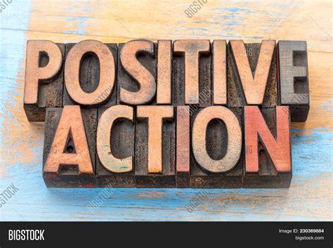 Positive Action Word Image And Photo Free Trial Bigstock