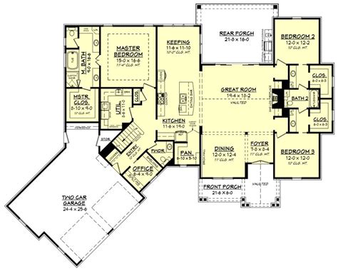 Farmhouse Style House Plan 3 Beds 25 Baths 2534 Sqft Plan 430 166