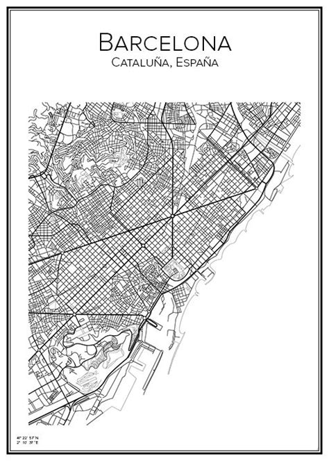 There are no comments for barcelona map black and white. Barcelona en 2019 | Barcelona dibujo, Laminas para cuadros ...