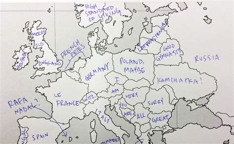 World map a clickable map of world countries. Europe According to American Students: Americans Were Asked to Label a Map of Europe | jobfinder ...