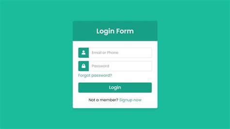 Responsive Login Form Using HTML And CSS