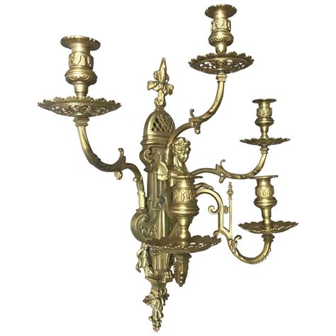 Or, mount a modern bronze electric wall sconce with a dimmer switch for ambiance. Stunning and Large Antique Bronze Wall Lamp / Candle ...