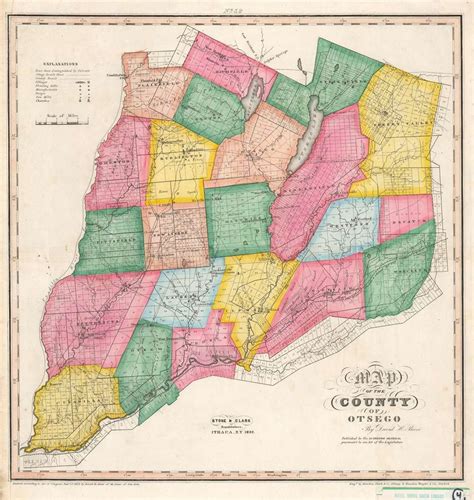 Map Of The County Of Otsego Geographicus Rare Antique Maps