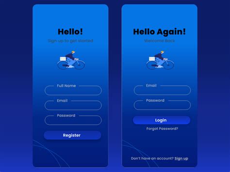 Login And Sign Up Screens By Piumi Vithmini On Dribbble
