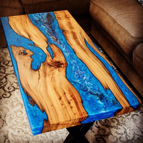 Blue River Sinker Cypress Coffee Table Resin Table Top Epoxy Table