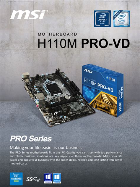 Msi H110m Pro Vd Intel Motherboard