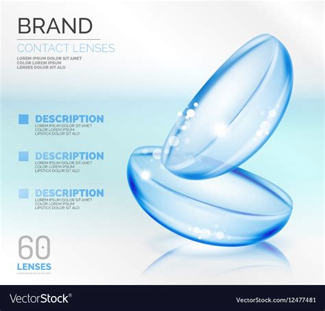 Eye Contacts Lenses Ad Template Royalty Free Vector Image