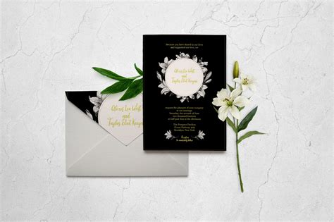 Classic Wedding Invitation Card Template By Sciuridaee Thehungryjpeg