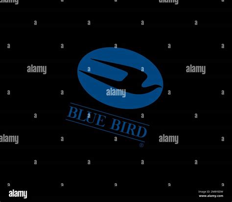 Blue Bird Corporation Rotated Logo Black Background B Stock Photo Alamy