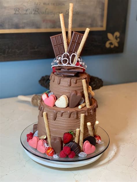 That cake rocked my world. Chocolate Layered Ganache 60th Birthday Cake! | 60th ...