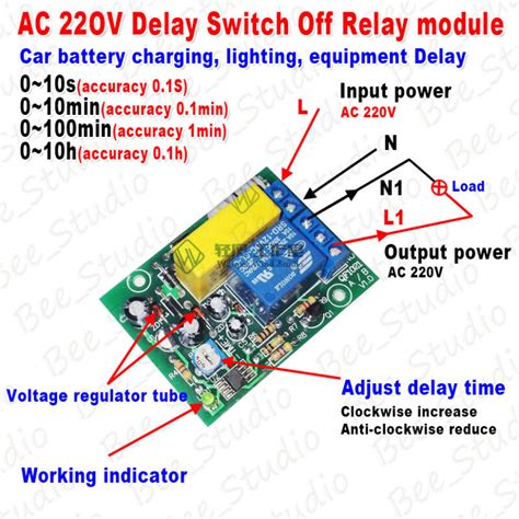 Long delay timer circuit diagram. AC 220v 230v Delay Timing Timer Delay Switch Turn Off ...