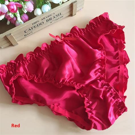 Wholesale Stylish And Cheap Brand Woman Ruffle Silk Panties Xxl Plus