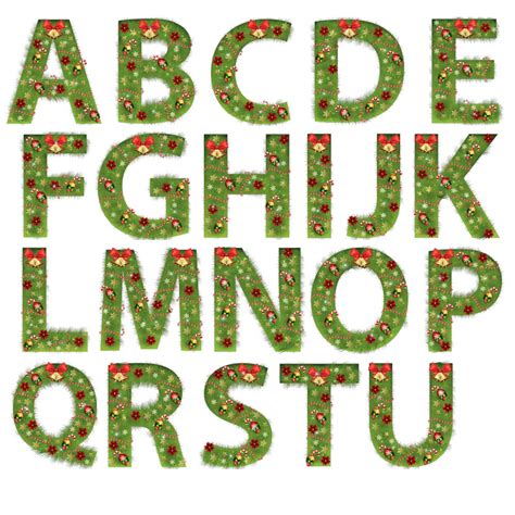 Christmas Alphabet Xmas Letters in Png Format Christmas  Etsy Australia