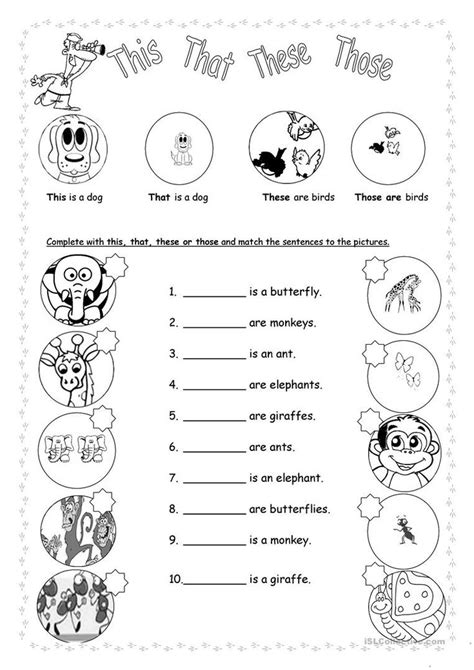 This That These Those Worksheet Free Esl Printable Worksheets Made By Teachers Pronoun