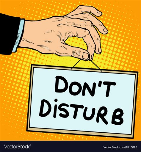 Hand Sign Do Not Disturb Royalty Free Vector Image