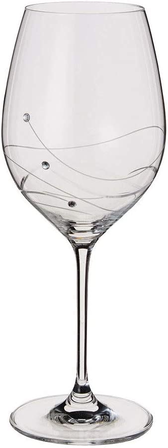 Dartington Crystal ST2557 4 P Glitz Crystal Goblet Wine Glasses Set